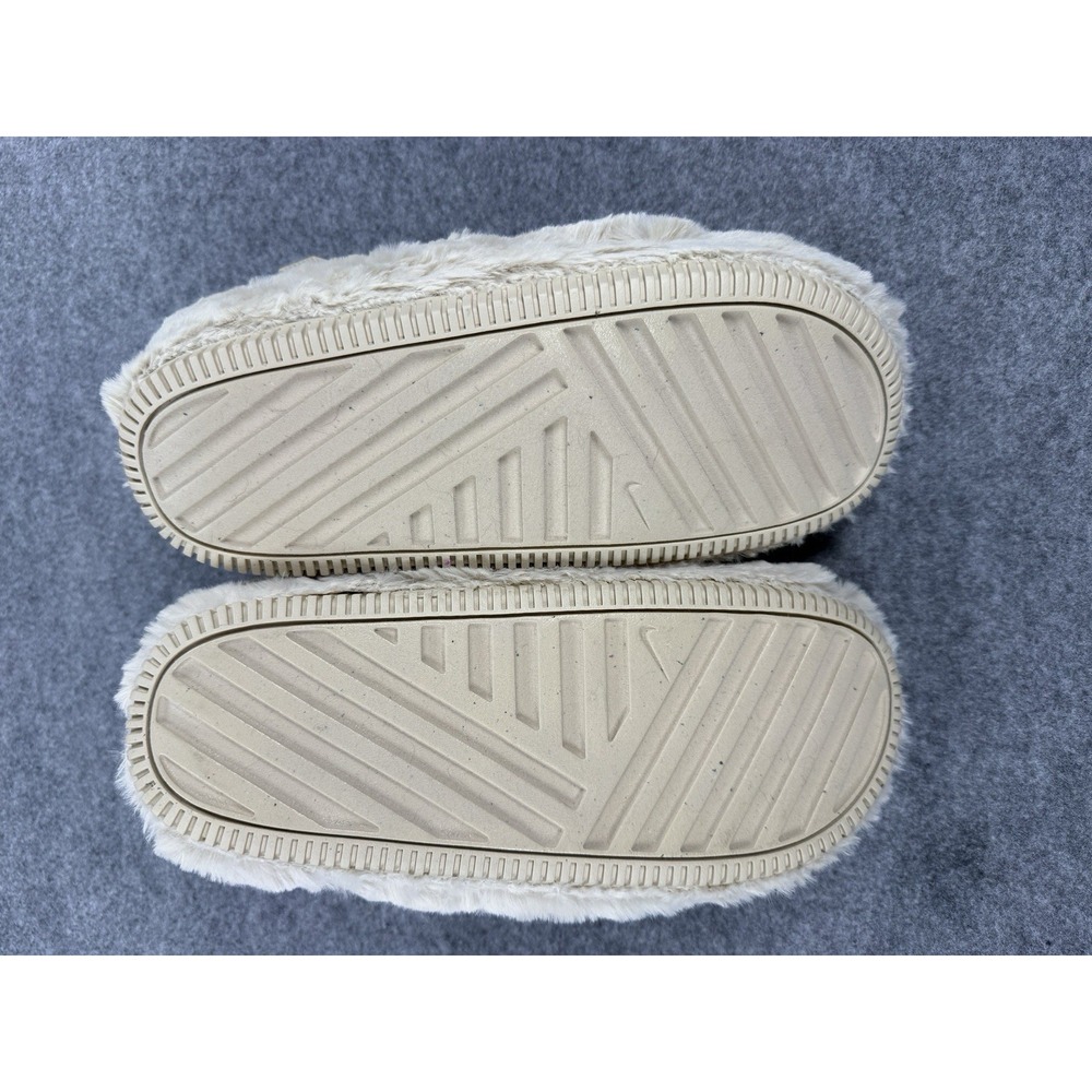 Nike Calm Mule SE Sanddrift Fur FZ3119-100 Women's 8 Men's 7 Slippers Box - Picture 7 of 10